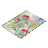 ピンク色の水彩ノートブック ノートブック (左側)