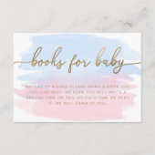 ピンク色の水彩図書要求挿入カード エンクロージャーカード (正面)