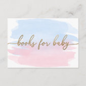 ピンク色の水彩図書要求挿入カード エンクロージャーカード (裏面)