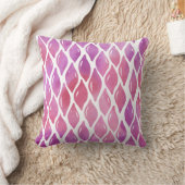 ピンク色の水滴パターン クッション (ブランケット)