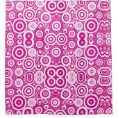 ピンク色の泡が渦巻く シャワーカーテン (正面)