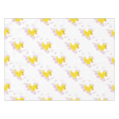 ピンク色の泡で鴨 テーブルクロス (正面(横))