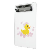 ピンク色の泡で鴨 ミニクリップボード (アングル2)