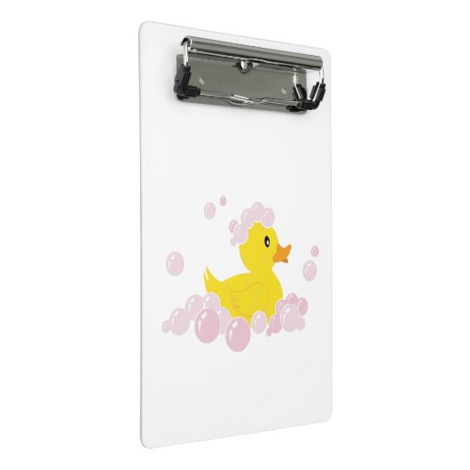 ピンク色の泡で鴨 ミニクリップボード (アングル)