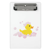 ピンク色の泡で鴨 ミニクリップボード (正面)
