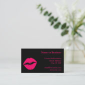 ピンク色の滑り止め 名刺 (スタンド正面)