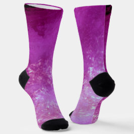 ピンク色の濃い嵐の雲 ソックス