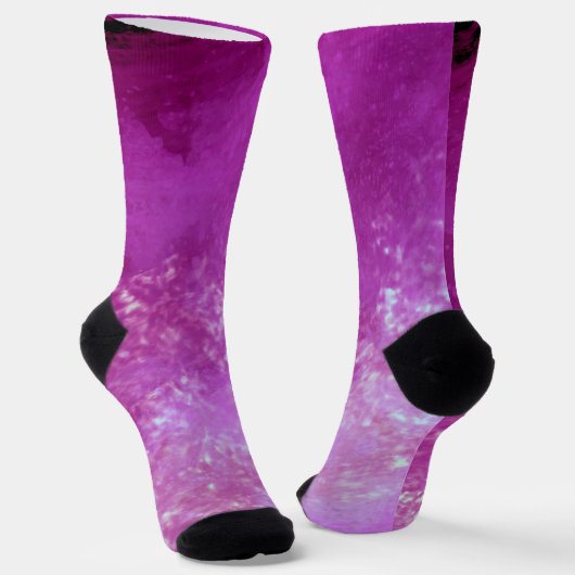 ピンク色の濃い嵐の雲 ソックス (傾斜あり)