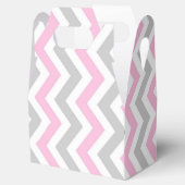 ピンク色の灰色と白いシボ結婚ロン フェイバーボックス (オープン)