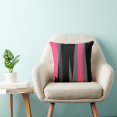 ピンク色の灰色と黒の抽象芸術 クッション (椅子)