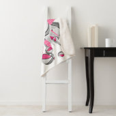 ピンク色の灰色のバスケットボール星の女の子スポーツデカ シェルパブランケット (インサイチュ)