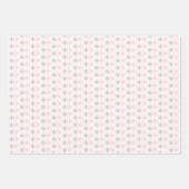 ピンク色の灰色の雪 ラッピングペーパーシート (正面)