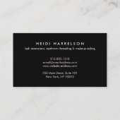 ピンク色の点滅を持つ女の子の美しい名刺 名刺 (裏面)