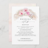 ピンク色の熱帯結婚花の情報 エンクロージャーカード (正面/裏面)