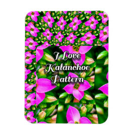 ピンク色の熱帯花パターン マグネット