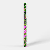 ピンク色の熱帯花パターン SAMSUNG GALAXYケース (右側面)