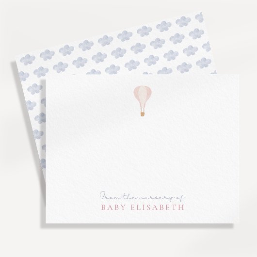 ピンク色の熱気球、の子供部屋から 招待状