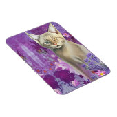 ピンク色の片目のシャム猫 マグネット (右側)