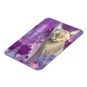 ピンク色の片目のシャム猫 マグネット (左側)