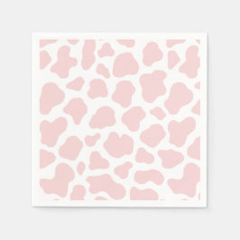 ピンク色の牛のパターン スタンダードカクテルナプキン