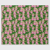 ピンク色の牛 ラッピングペーパー (フラット)