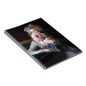 ピンク色の牡丹で飾る ノートブック (右側)