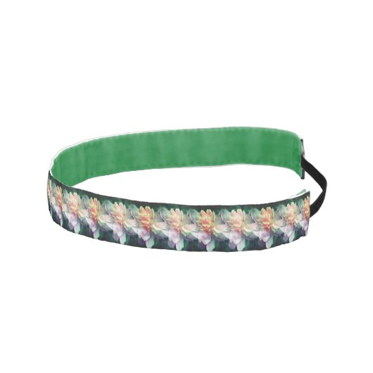 ピンク色の牡丹の花が増える アスレチックヘッドバンド (右)