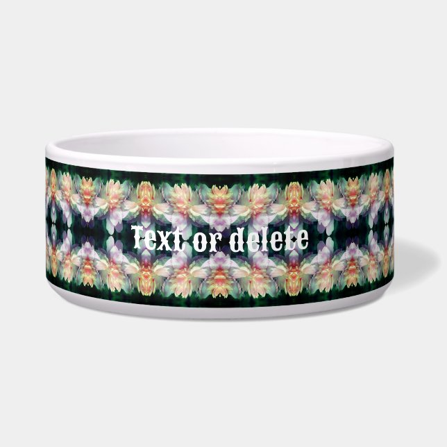 ピンク色の牡丹の花が増パーソナライズされたえた ボウル (正面)