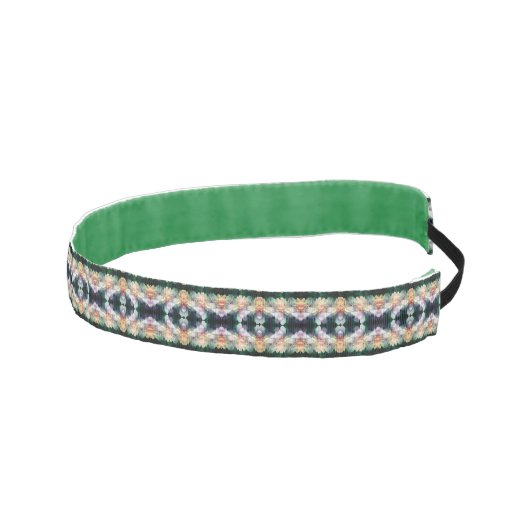 ピンク色の牡丹の花の乗算抽象芸術 アスレチックヘッドバンド (右)