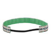 ピンク色の牡丹の花の乗算抽象芸術 アスレチックヘッドバンド (裏面)