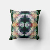 ピンク色の牡丹の花の乗算抽象芸術 クッション (裏面)