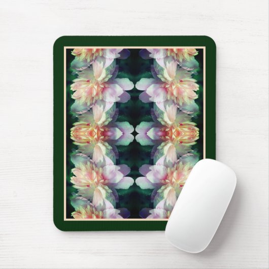 ピンク色の牡丹の花の乗算抽象芸術 マウスパッド (マウス)