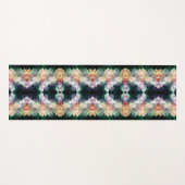 ピンク色の牡丹の花の乗算抽象芸術 ヨガマット (正面(横))