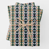 ピンク色の牡丹の花の乗算抽象芸術 ラッピングペーパーシート (インサイチュ)