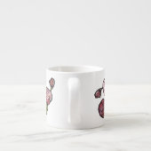 ピンク色の牡丹の花 エスプレッソカップ (裏面)