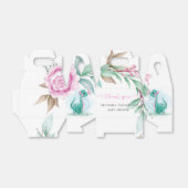 ピンク色の牡丹の赤ちゃんシャワー付きの可愛い恐竜 フェイバーボックス (折り畳みなし)