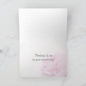 ピンク色の牡丹ビューマザーズデイ カード (内部)