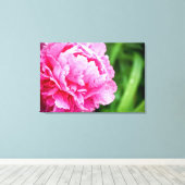 ピンク色の牡丹 キャンバスプリント (インサイチュ (ウッドフロア))