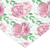 ピンク色の牡丹 ショートテーブルランナー (コーナー)