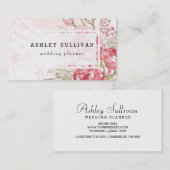 ピンク色の牡丹 |フローラ名刺 名刺 (正面/裏面)