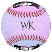 ピンク色の犬 ソフトボール (正面)