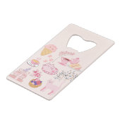 ピンク色の猫たちの居心地 クレジットカード栓抜き (裏面アングル)