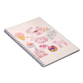 ピンク色の猫たちの居心地 ノートブック (右側)