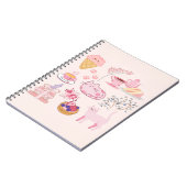 ピンク色の猫たちの居心地 ノートブック (左側)