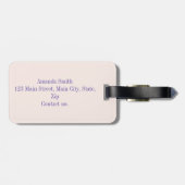 ピンク色の猫たちの居心地 ラゲッジタグ (裏面横)