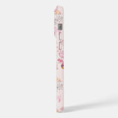 ピンク色の猫たちの居心地 iPhoneケース (左側面)