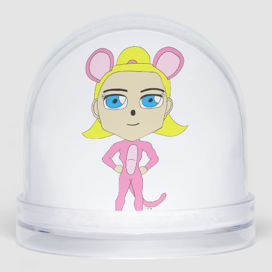 ピンク色の猫 (正面)