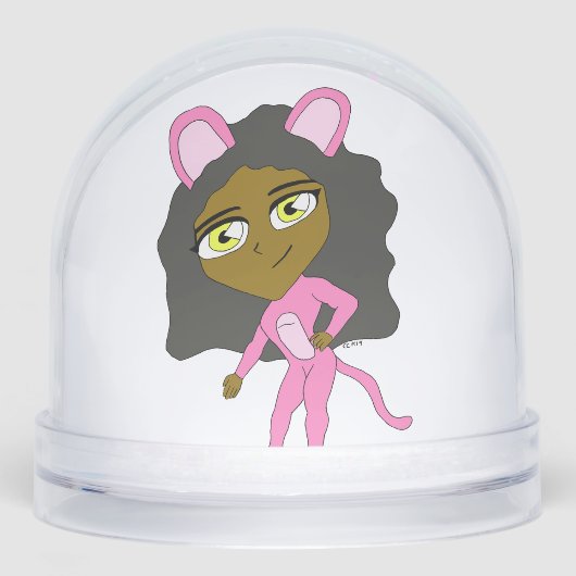 ピンク色の猫 (正面)