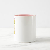 ピンク色の猫 ツートーンマグカップ (中央)