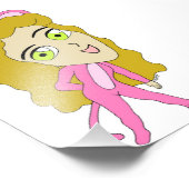 ピンク色の猫 フォトプリント            (角)